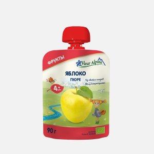 Пюре Флер Альпин Органик Яблоко c 4мес дой/пак 90г