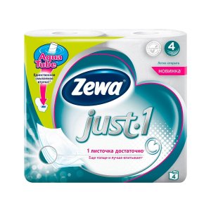 Бумага туалетная Зева Джаст1 4сл 4 рул
