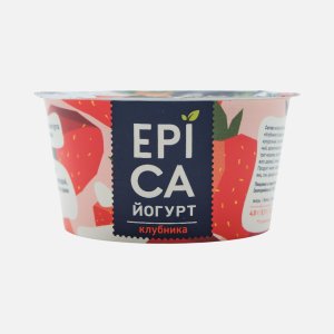 Йогурт Эпика с клубникой 4.8% пл/ст 130г