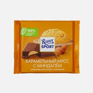 Шоколад Риттер Спорт Карамельный мусс молочный 100г