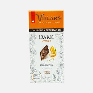 Шоколад Вилларс темный с цукатами из апельсин корочек 100г