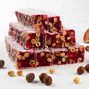 Рахат-лукум красно-белое с фундуком на гранате в/с вес