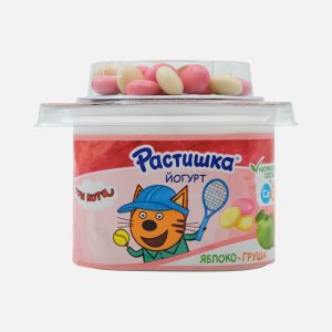 Йогурт Растишка Яблоко/груша с печеньем 3% пл/ст 118г