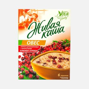 Хлопья Вита Живая каша Овес Клюква и отруби к/к 6*35г