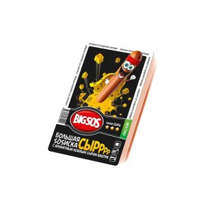 Сосиски СПК Большая SOSиска Сыр в/у 380г