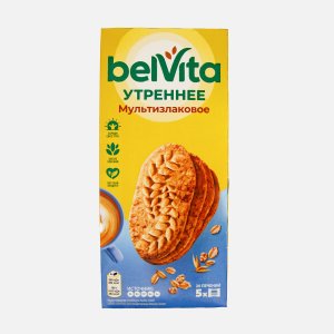 Печенье БельВита Утреннее витамин со злаковыми хлопьями к/к 225г