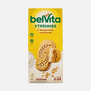 Печенье БельВита Утреннее Сэндвич с цельн злаками/йогурт начин 253г