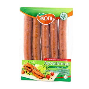 Колбаски Эколь Ароматные Халяль п/к в/у 300г