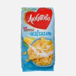 Хлопья Любятово Кукурузные легкие пл/уп 270г
