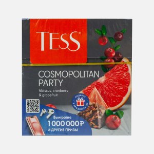 Напиток чайный Тесс Космополитан Пати с аром клюквы/грейпф пак 20*2г