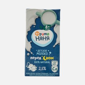 Молоко ФрутоНяня ультрапаст 2.5% с 8мес т/п 0,2л