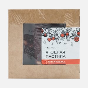 Пастила Сибирский кедр брусничная с кедровыми орехами 100г