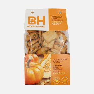 Хлебцы Бейкер Хаус с семенами тыквы олив масл/морской солью пл/уп 250г