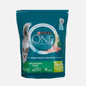 Корм Пурина Ван д/домаш кошек с индейкой/злаками пл/уп 750г