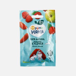 Фруктовые кусочки ФрутоНяня из яблок/малины пл/уп 15г