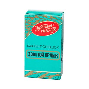 Какао порошок Золотой ярлык к/к 100г Красный Октябрь