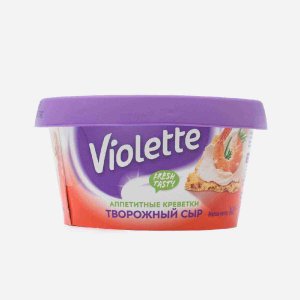 Сыр Виолетта творожный с креветками 70% пл/ст 140г