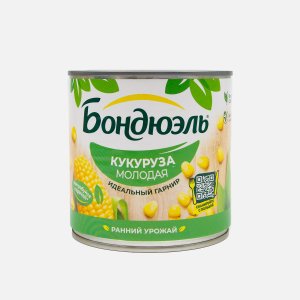 Кукуруза Бондюэль молодая сладкая ж/б/кл 425мл/340г