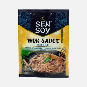 Соус СэнСойПремиум Вок кисло-сладк с грибами шиитаке д/жарки риса 80г
