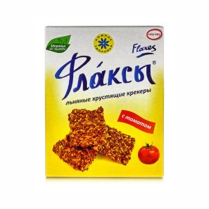 Крекеры Компас здровья Флаксы льняные с томатом без глютена 120г