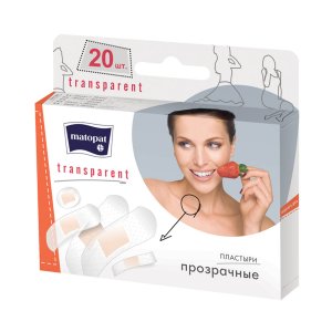 Пластырь Матопат Транспарент прозрачные к/к 20шт