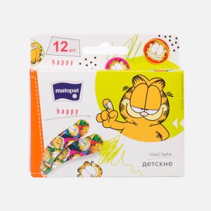 Пластырь Матопат Хэппи детские к/к 12шт