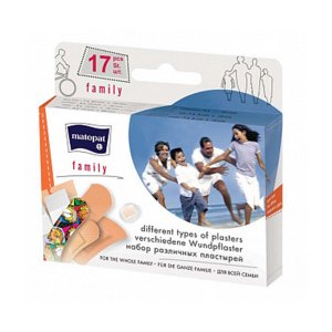 Пластырь Матопат Фэмили к/к 17шт