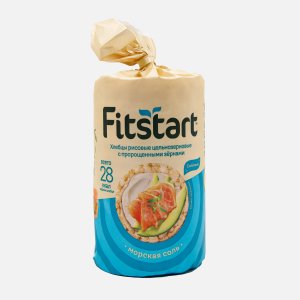 Хлебцы Фитстарт рисовые цельнозерн Морская соль пл/уп 90г