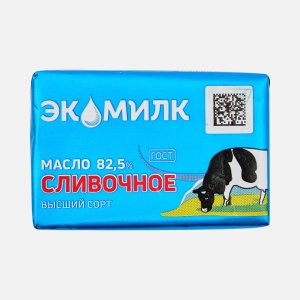 Масло Экомилк Сливочное несол в/с ГОСТ 82.5% фольга 100г