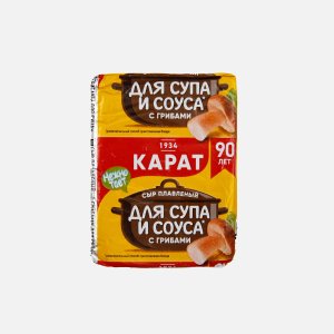 Сыр Карат плавл с грибами для супа 45% фольга 90г