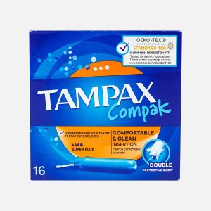 Тампоны Тампакс Компак Супер Плюс с апликатором 16шт