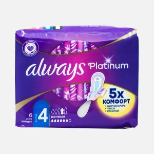 Прокладки Олвэйз Платинум Ультра Найт 6шт