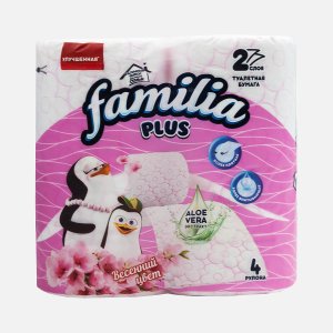 Бумага туалетная Фамилия плюс Весенний цвет бел 2сл 4рул