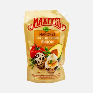 Майонез Махеевъ Премиум с перепелиным яйцом дой/пак 800мл