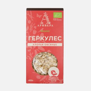Хлопья Аривера овсяные Геркулес к/к 400г