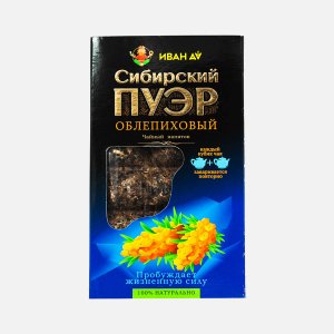 Напиток чайный ИванДа Сибирский Пуэр облепиховый плитка к/к 96г