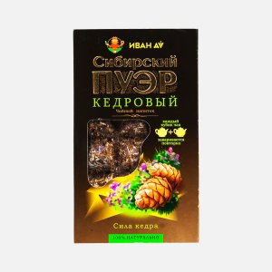 Напиток чайный ИванДа СибирскийПуэр кедровый плитка к/к 96г