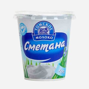 Сметана Томское молоко 10% пл/ст 500г