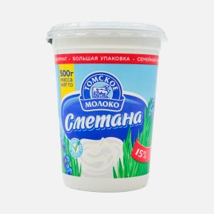 Сметана Томское молоко 15% пл/ст 500г