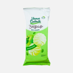 Зефир Умные сладости со стевией со вкусом зеленого яблока 50г