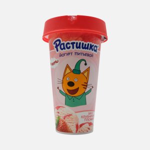 Йогурт Растишка Клубничный пломбир питьевой обогащ 2.8% пл/ст 190г