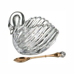 Икорница Лефард Лебедь с ложкой95мл 11х6х9,5см коллекция Муза