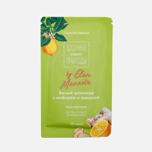 Шоколад Нэйчес аун Фэктери Гречишный с имбирем и лимоном 20г