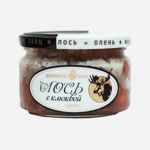 Мясо Деликатес Дичь Лося томленое с клюквой ст/б 220г