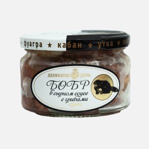 Мясо Деликатес Дичь Бобра томленое в сырном соусе с грибами ст/б 220г
