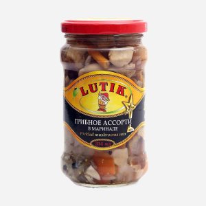 Грибное ассорти Лютик в маринаде ст/б 280г