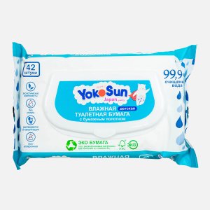 Бумага туалетная Йокосан влажная детская 42шт