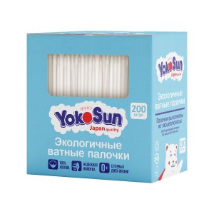 Палочки Йокосан ватные экологичные 200шт