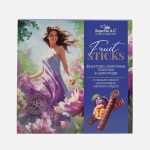 Конфеты Берестов А.С. ФрутСтикс с черносл/грец орех/изюмом к/к 175г