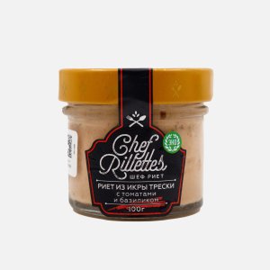 Риет Путина из икры трески с вялен томатами и базиликом пастериз 100г